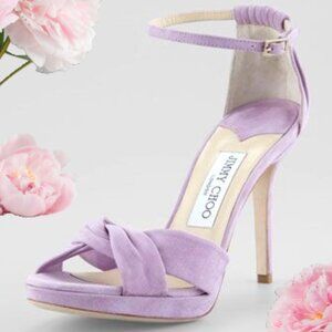 💜Jimmy Choo Marion Suede Platform Sandal | Peony Purple🌸
